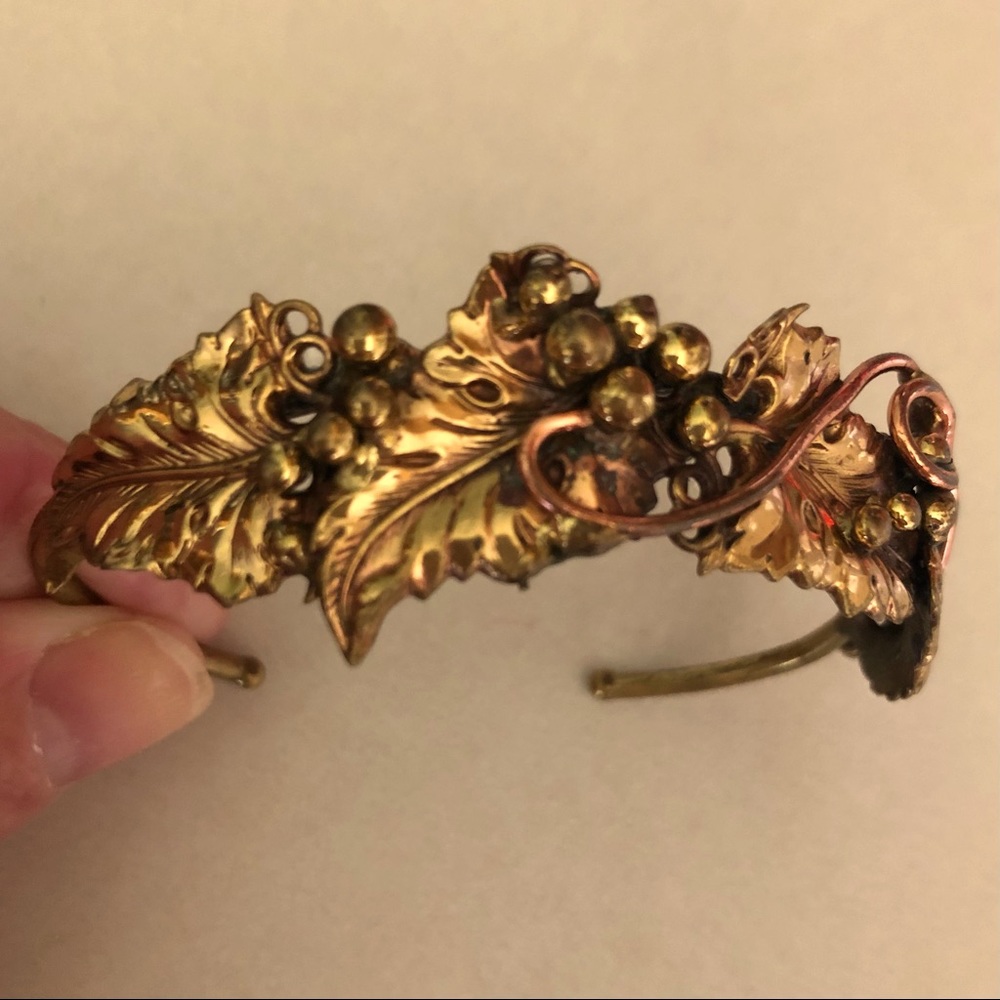 Handmade Cuff Bracelet~Brass & Copper~1980’s~ Fits 7” Wrist~ Slightly Adjustable